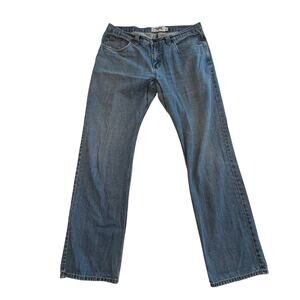 Mountain Khakis Men’s Jackson Hole Wyoming Blue Jeans Size 38x36 100% Cotton